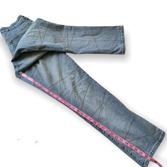 Azzure jeans Y2K crisscross pattern mid-rise jeans size 33 - Picture 9 of 10
